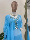 RTC 5779 Faux Gorgette Thread With Sequnce With Real Mirror And Kodi Lace Broder Top With Plazo Dupatta Online Wholesale